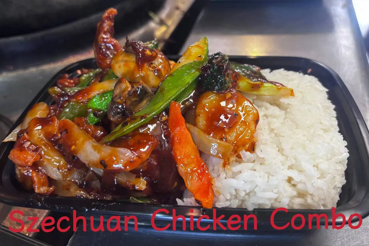 Szechuan Chicken Combo at Bo Bo China Chinese Restaurant in Peoria